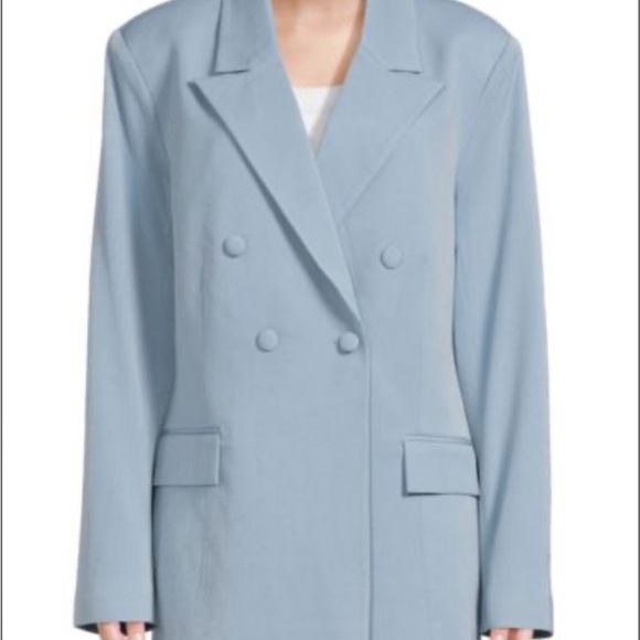 Revolve Weworewhat Double Breasted Blazer in Storm Blue - Picture 4 of 8